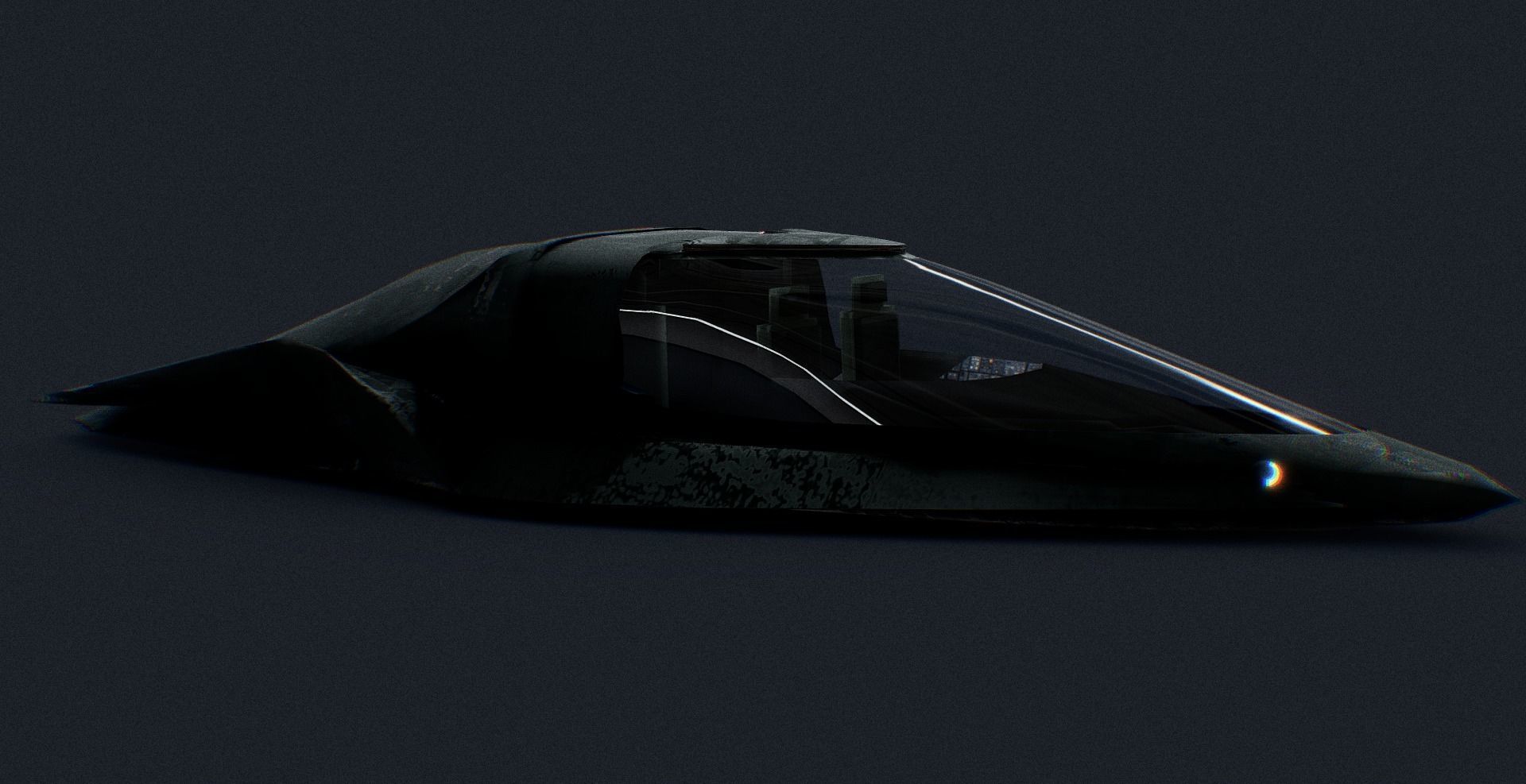 Sci Fi Flying Vehicle 3D model_2