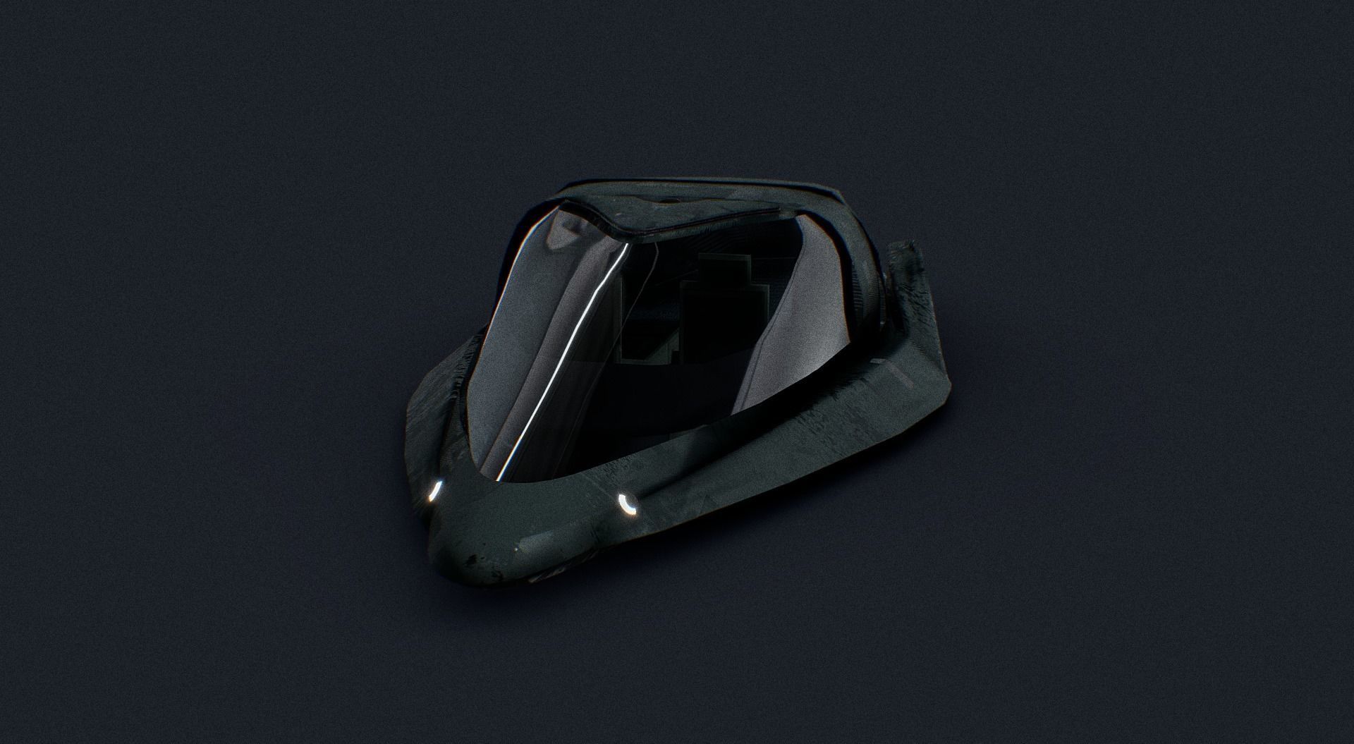 Sci Fi Flying Vehicle 3D model_1