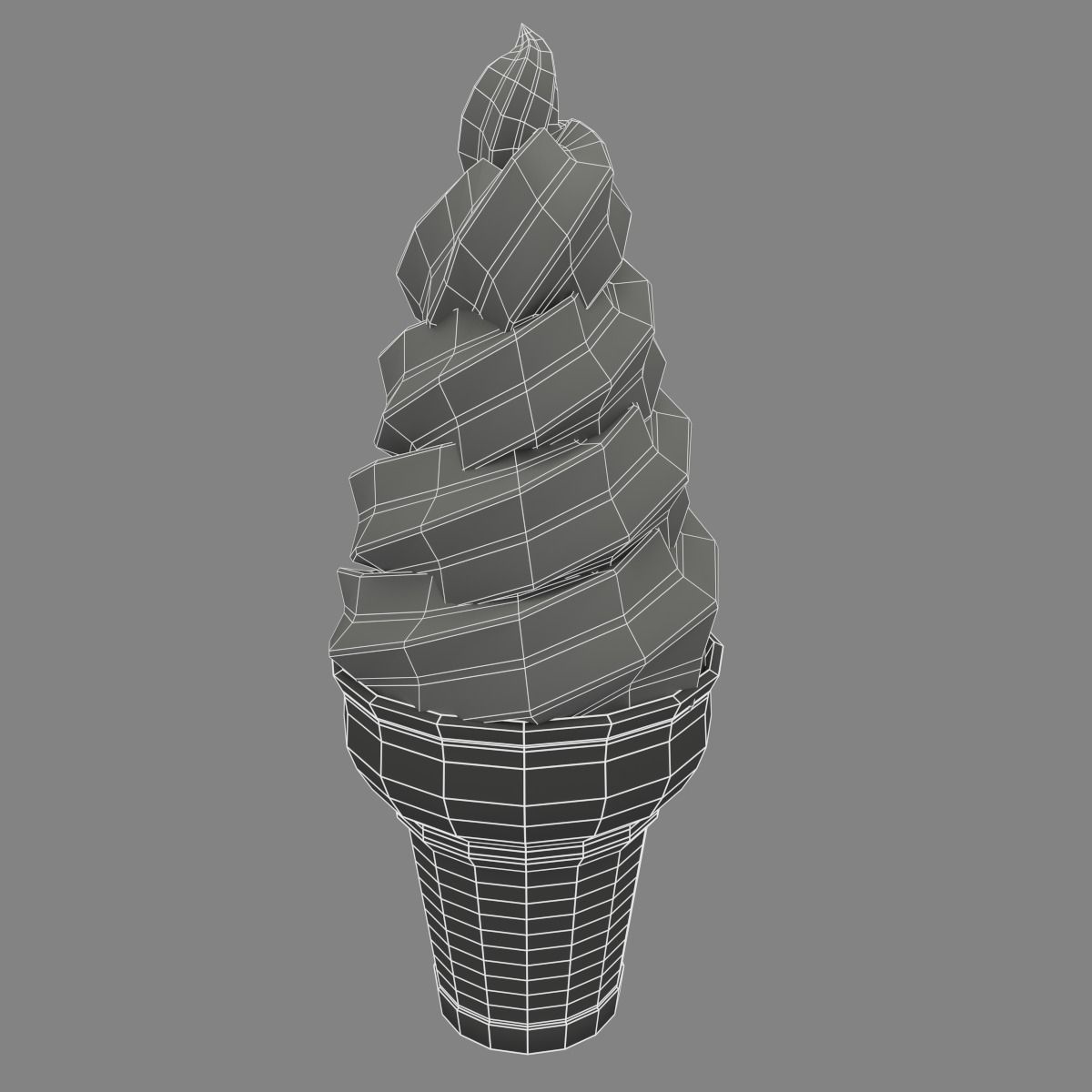 Ice cream cone 3D model_1