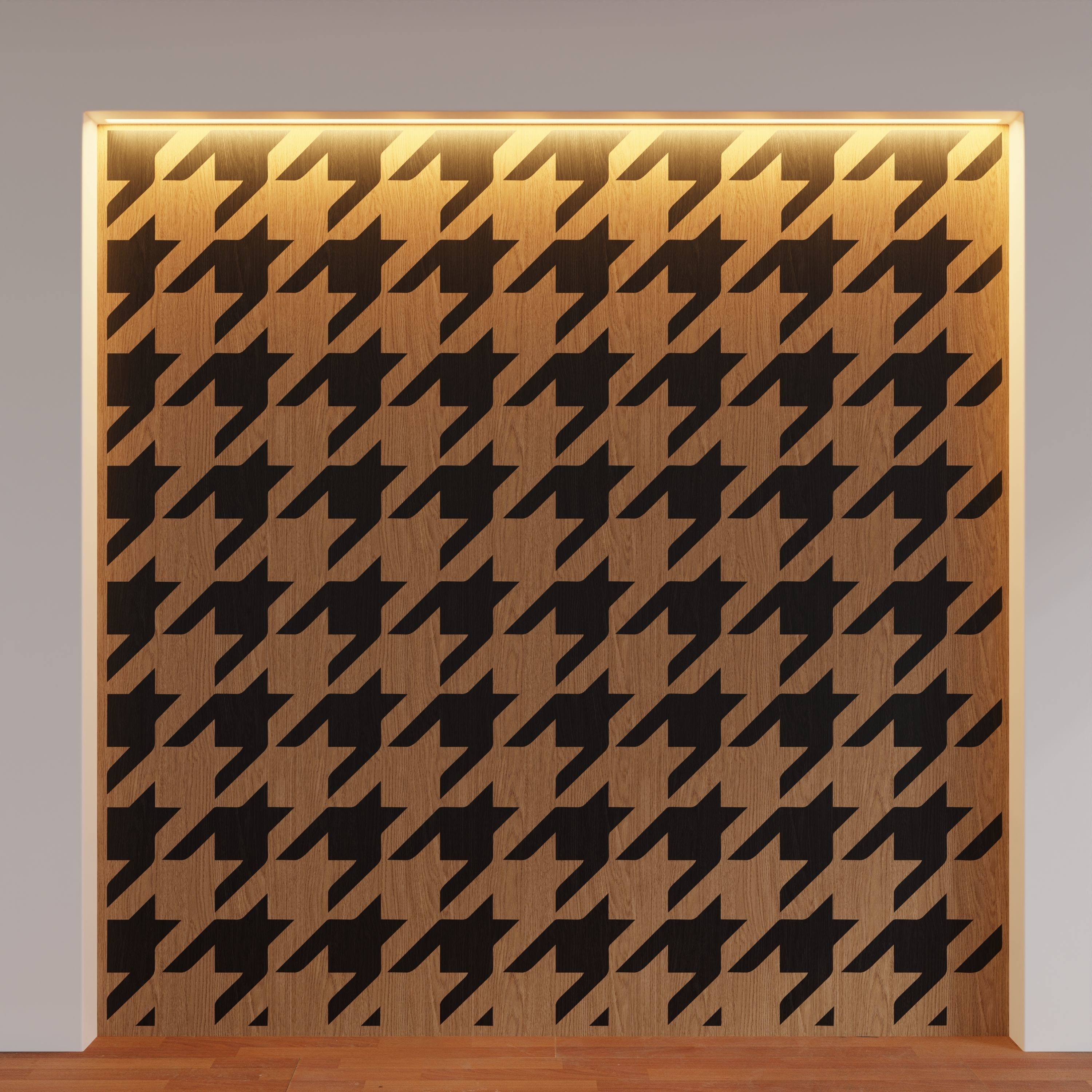 Decorative Wooden Wall Model 3 3D model_9