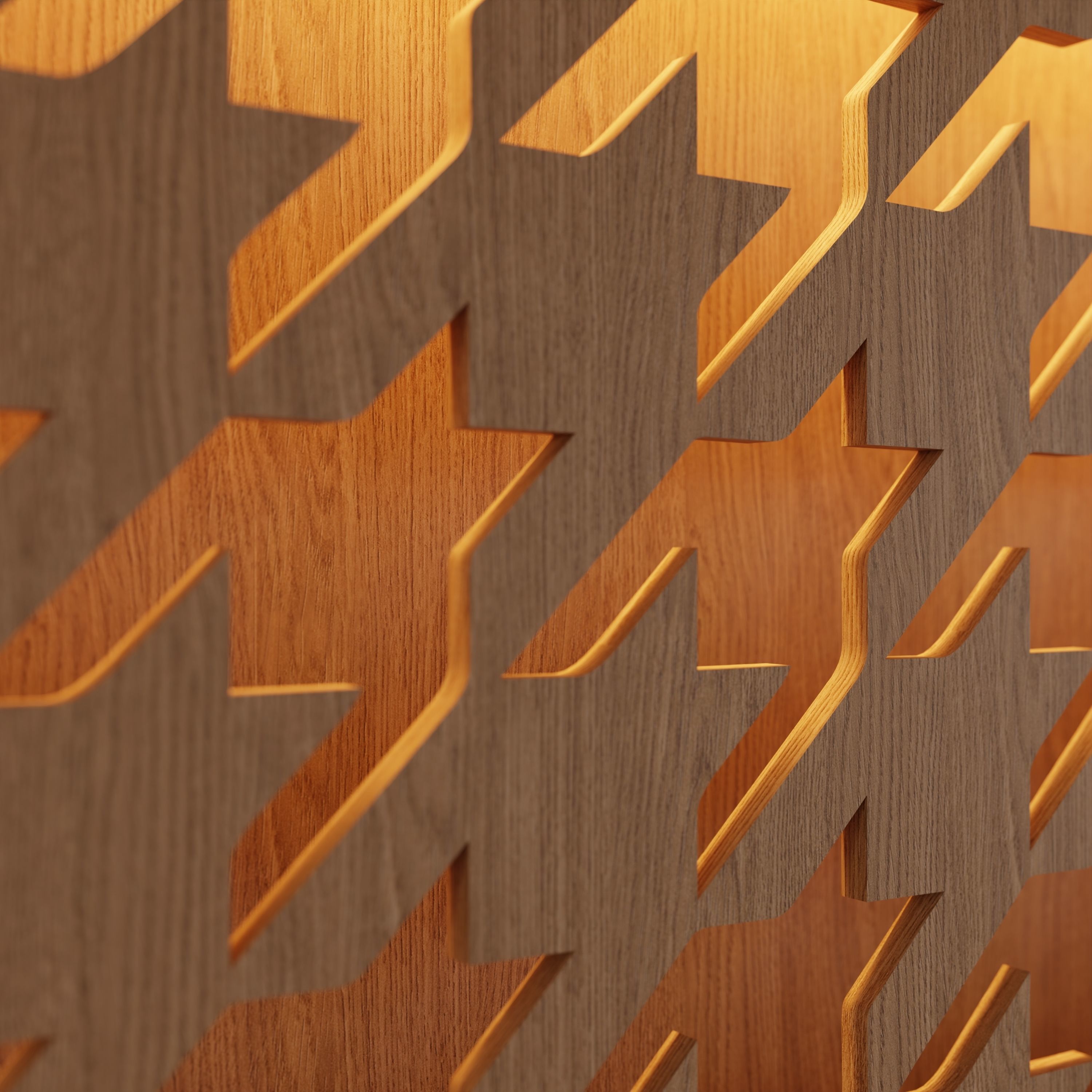 Decorative Wooden Wall Model 3 3D model_6
