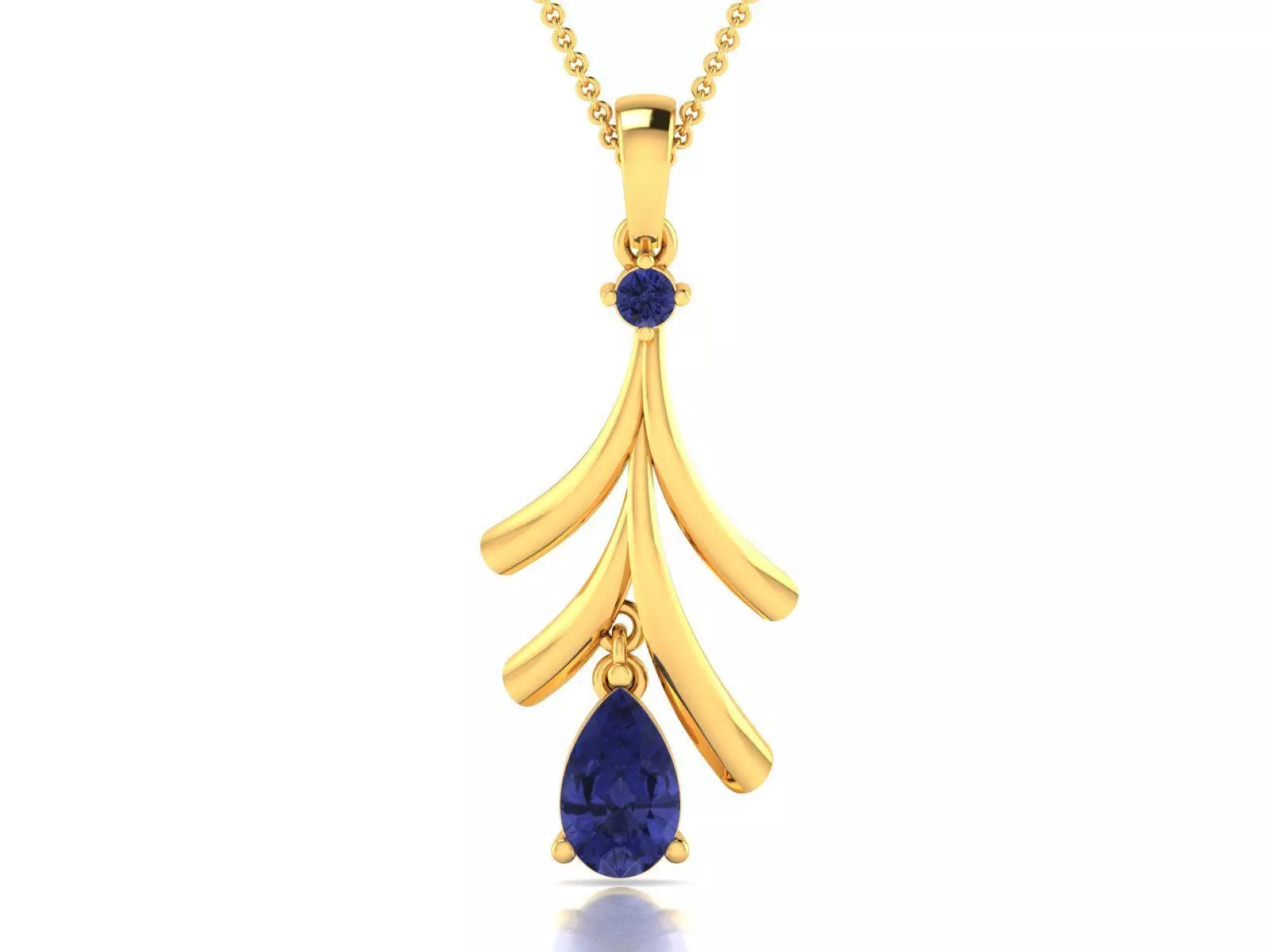 Women Pear Stone pendant 3dm render detail 3D print model_0