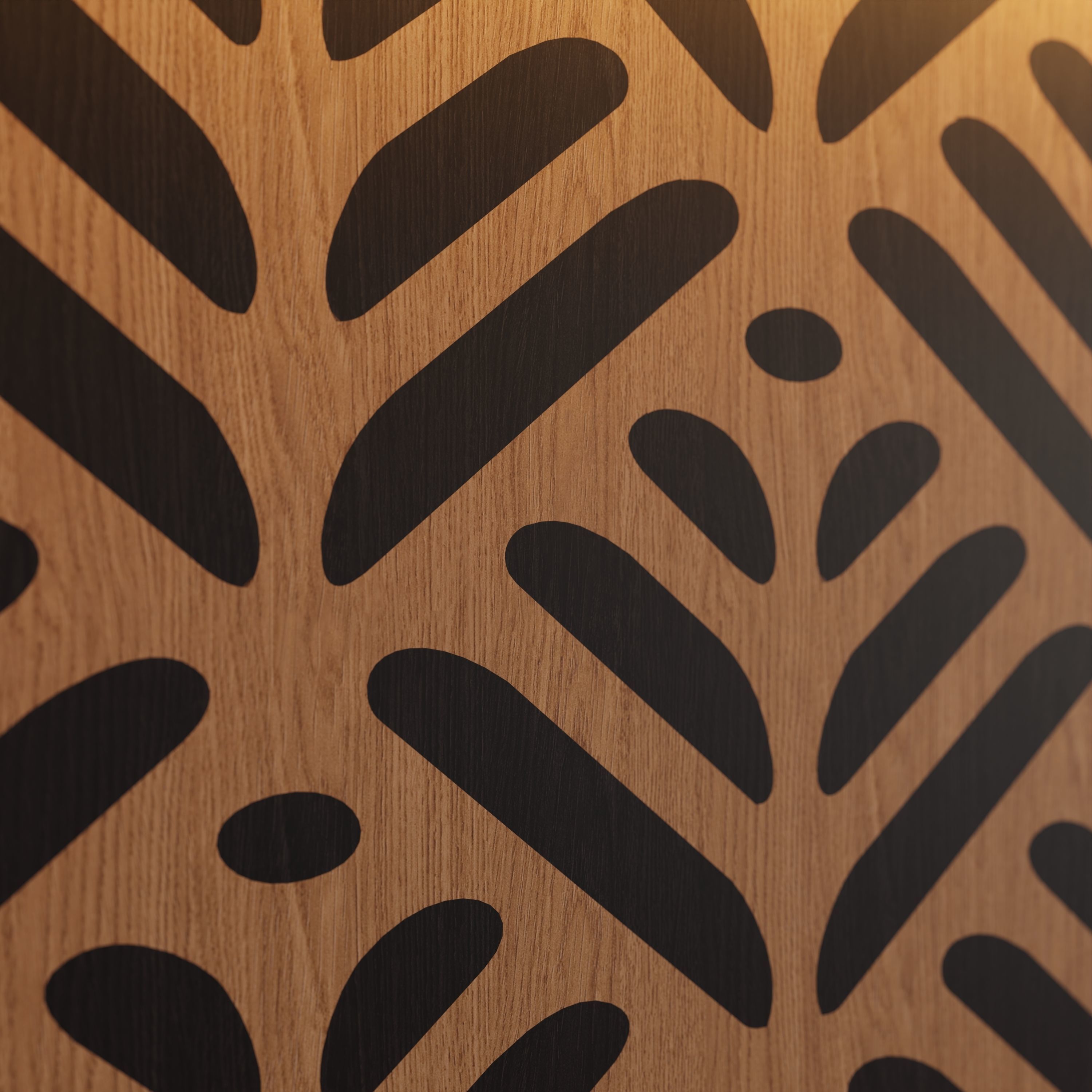 Decorative Wooden Wall Model 4 3D model_10