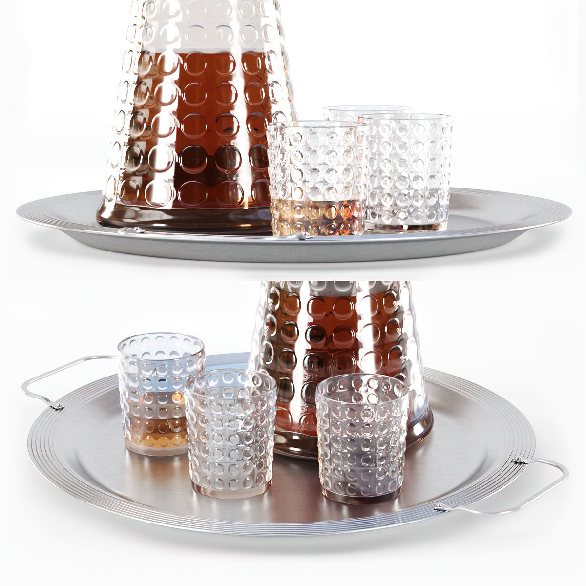 Whiskey decanter with glasses v02  3D model_2