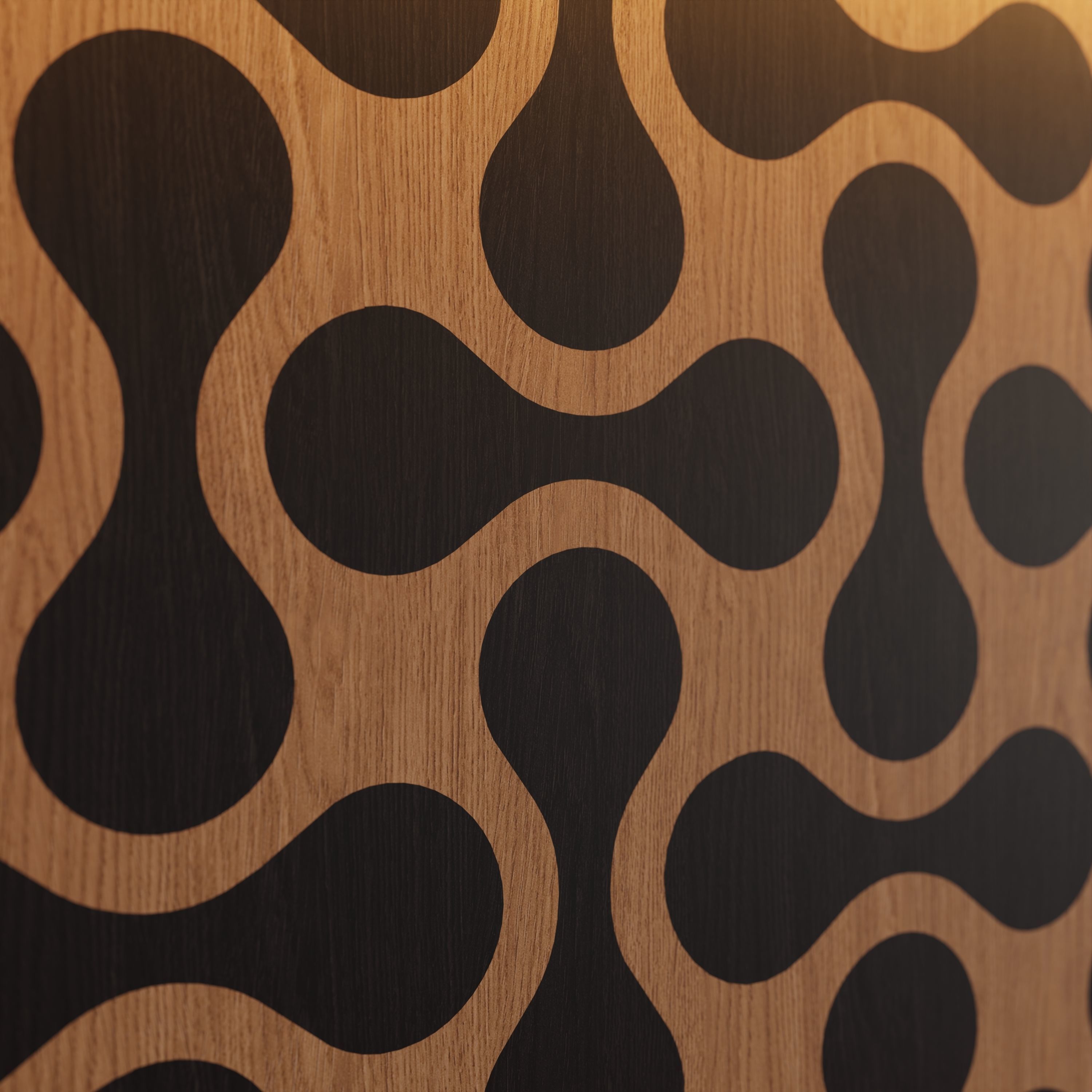 Decorative Wooden Wall Model 6 Low-poly 3D model_10