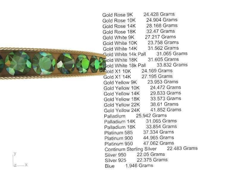 rope diamond bracelet stl verified 3D print model_12