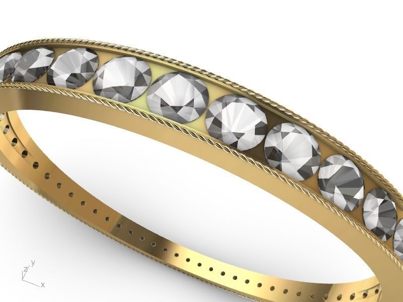 rope diamond bracelet stl verified 3D print model_3