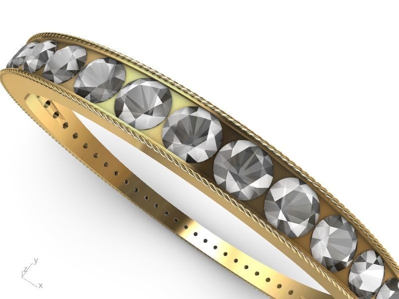 rope diamond bracelet stl verified 3D print model_7