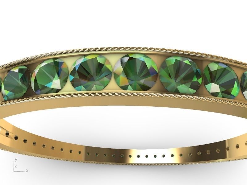 rope diamond bracelet stl verified 3D print model_2