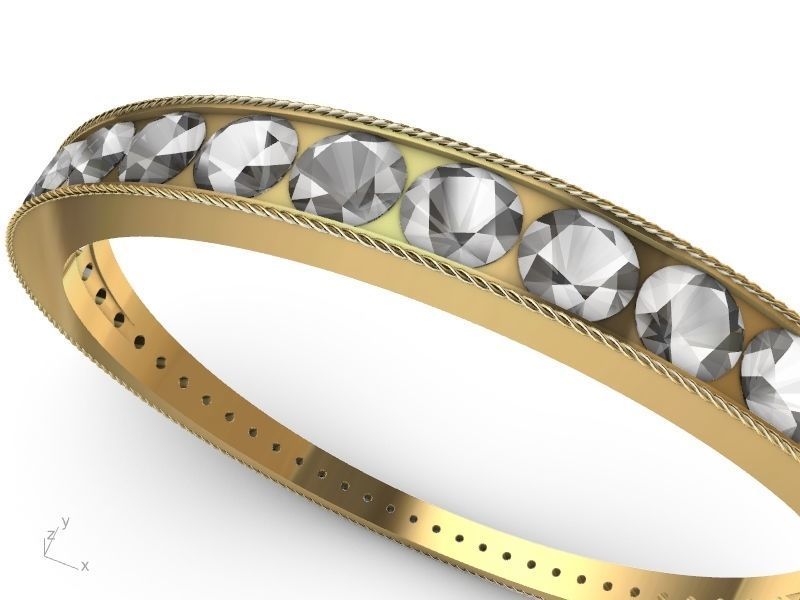 rope diamond bracelet stl verified 3D print model_1