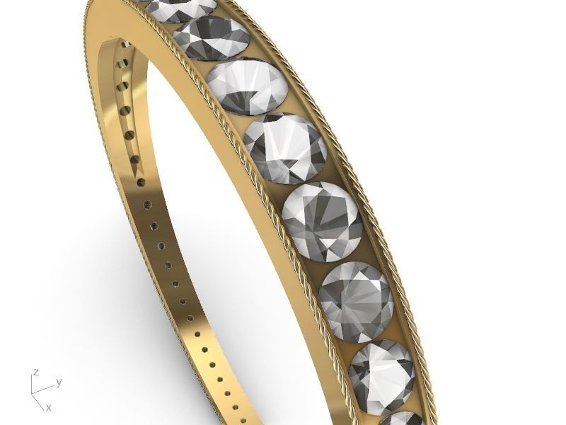 rope diamond bracelet stl verified 3D print model_5