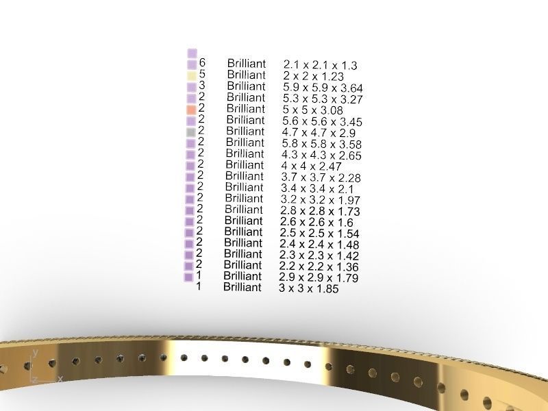 rope diamond bracelet stl verified 3D print model_10