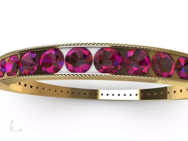 rope diamond bracelet stl verified 3D print model_0