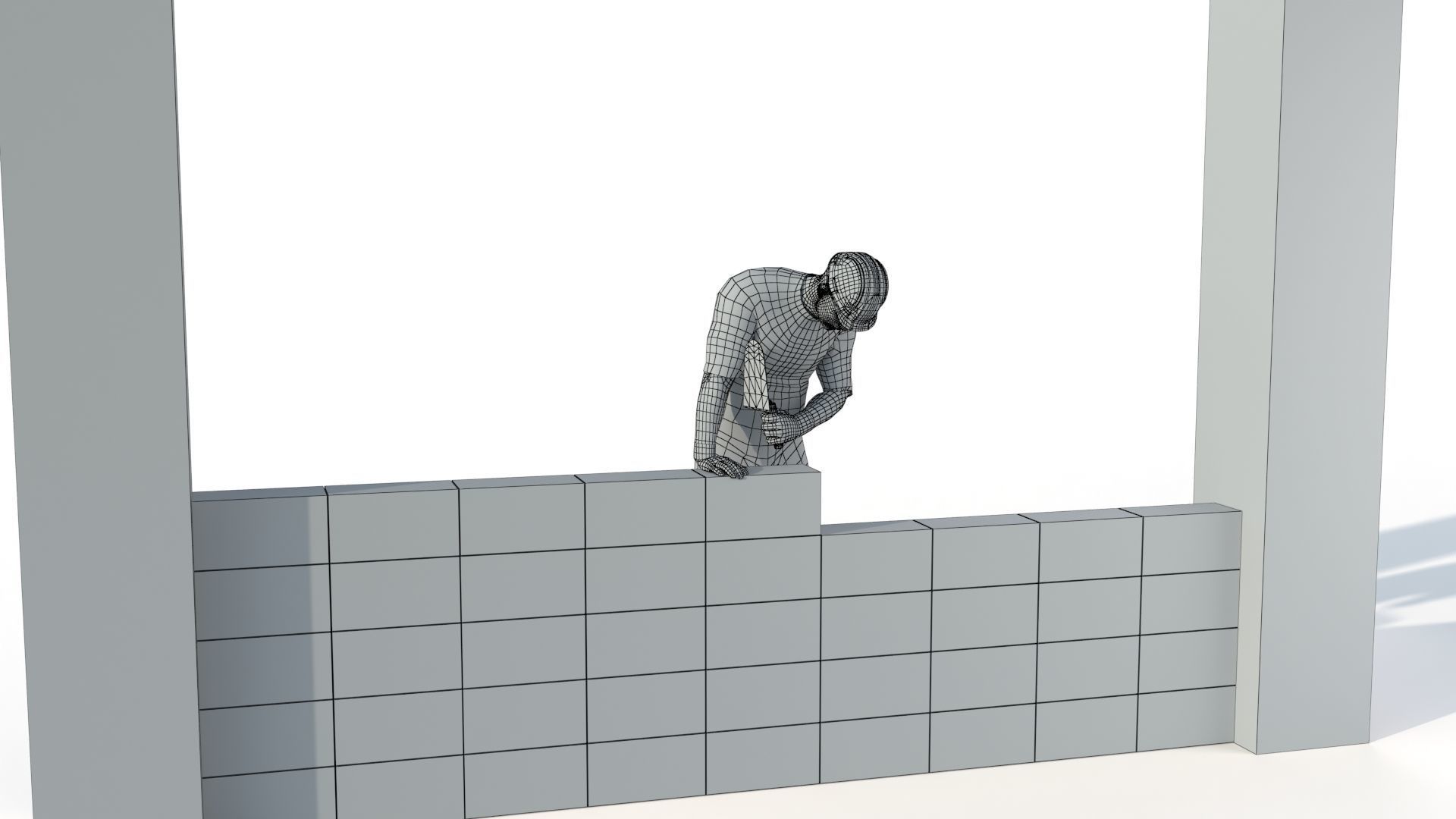 Workman Idle Animation 06  Low-poly 3D model_13