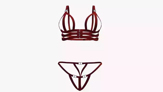 Lingerie bra with straps