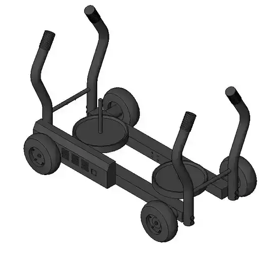 Push sled on wheels Revit Family 3D model