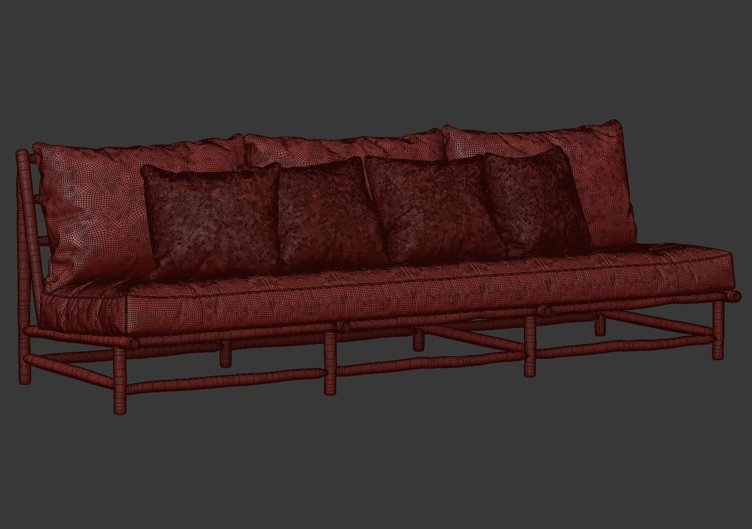 Rock the Kasbah Three-seater Sofa - vray version 3D model_5