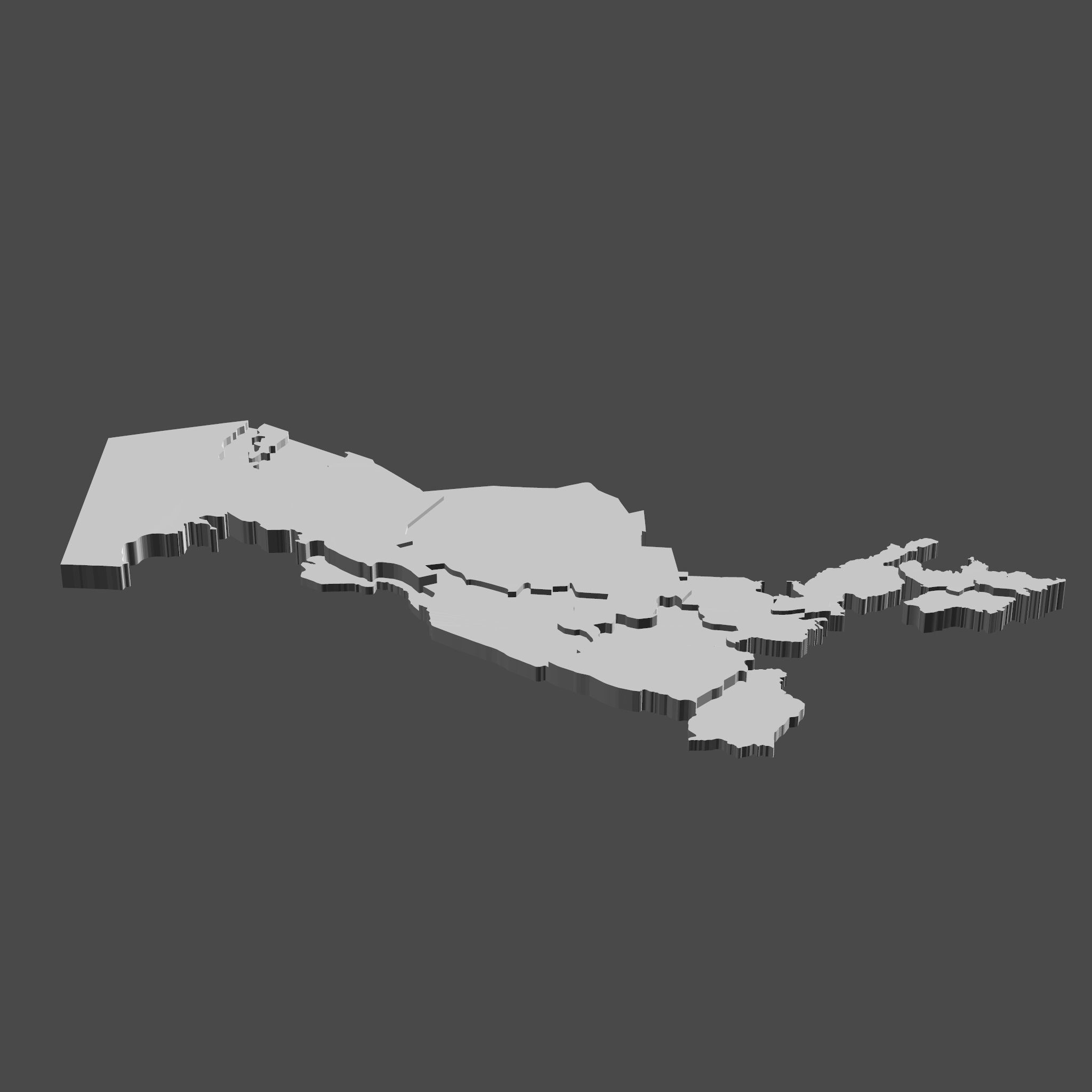 Uzbekistan 3D map Low-poly 3D model_6