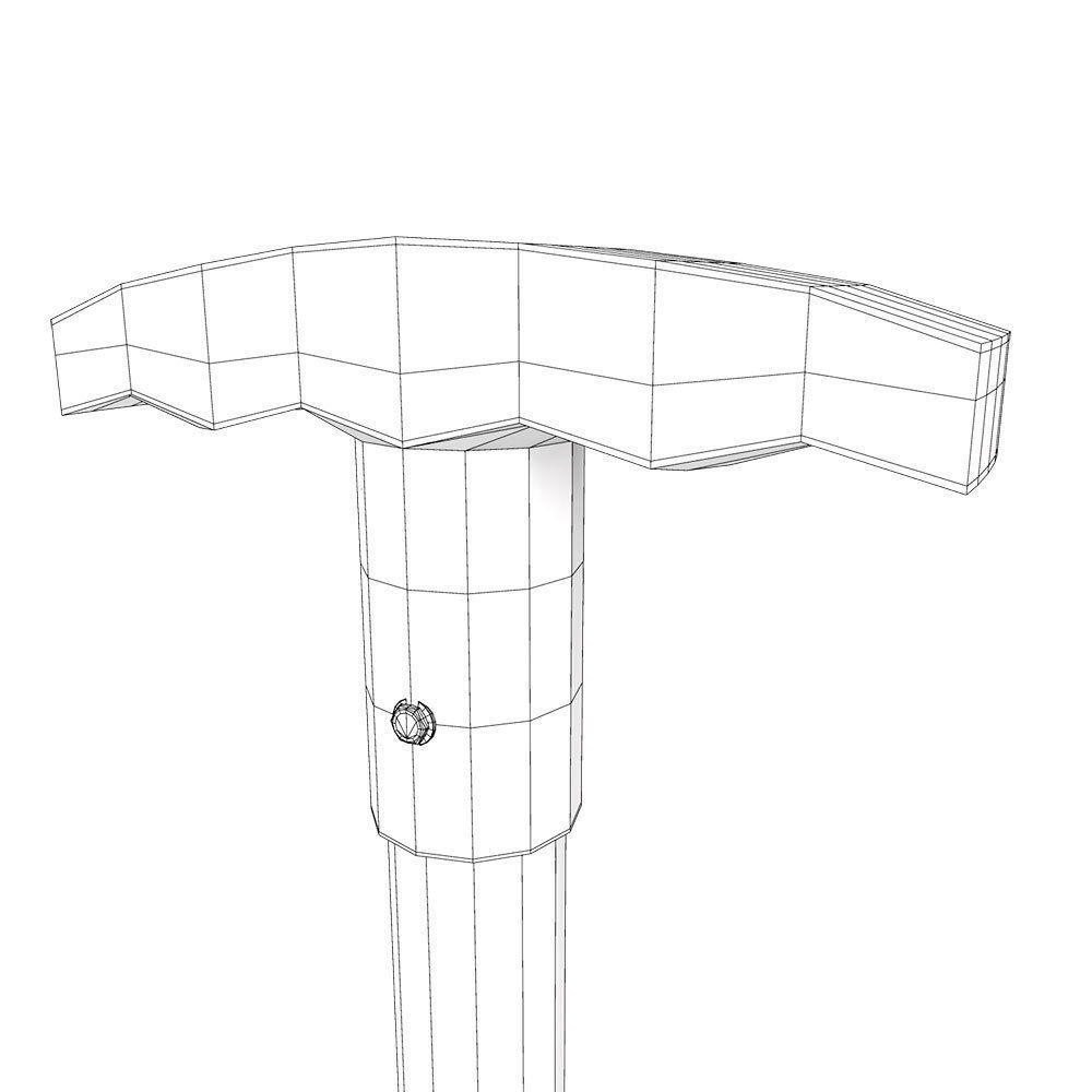 Garden hoe 3d model 3D model_6