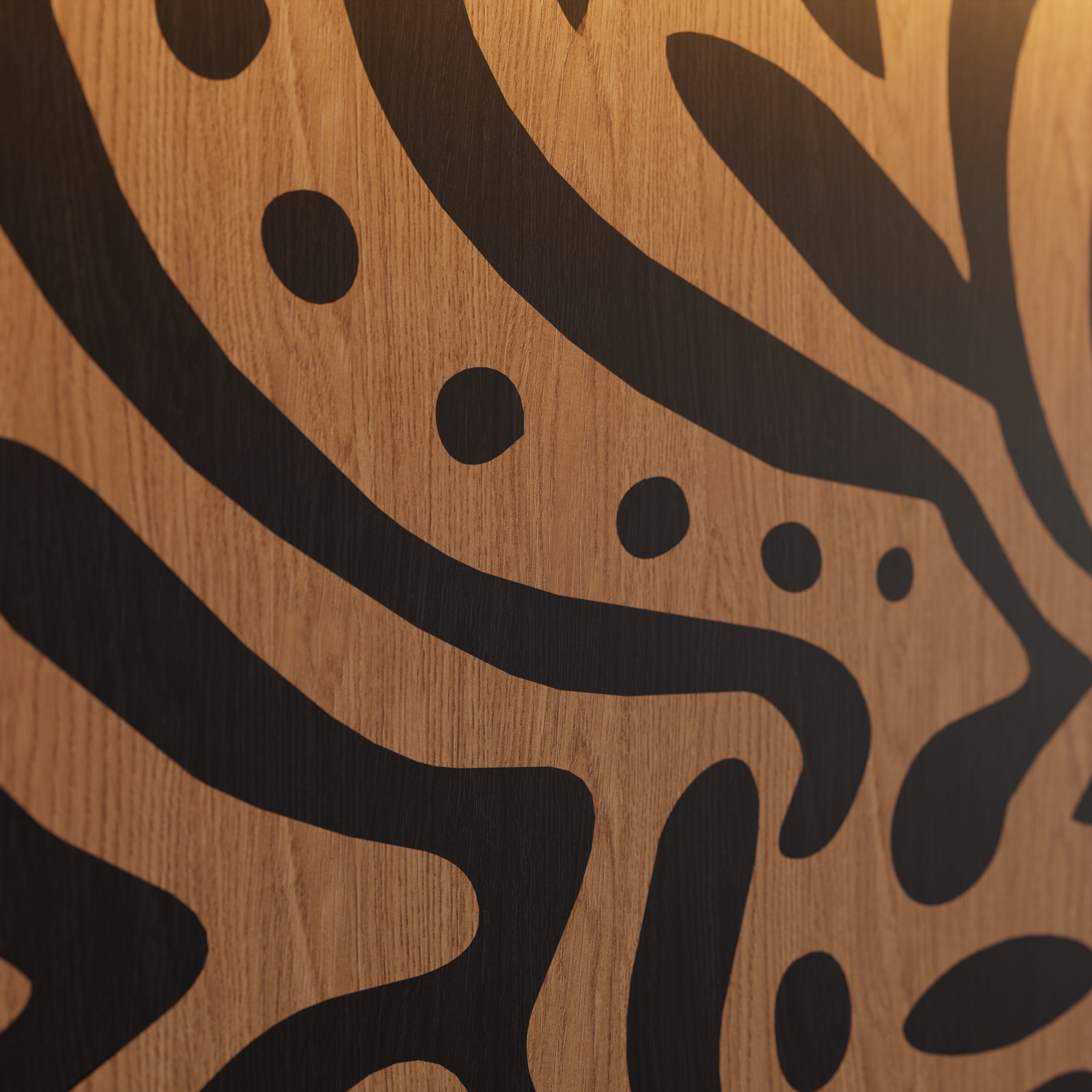 Decorative Wooden Wall Model 10 Low-poly 3D model_10