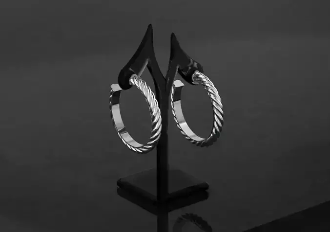 Queen Maria earring 3D print model