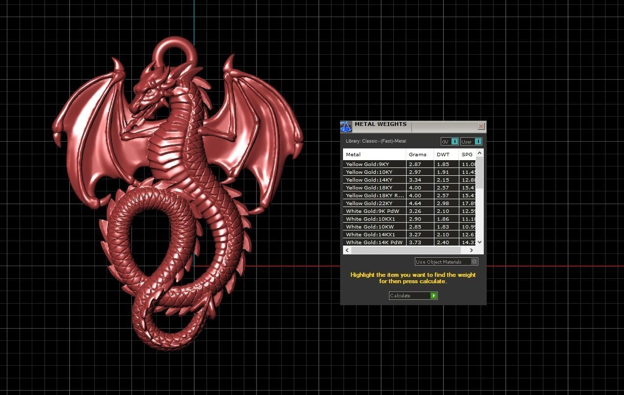Dragon pendant 3D print model or CNC model 3D print model_4