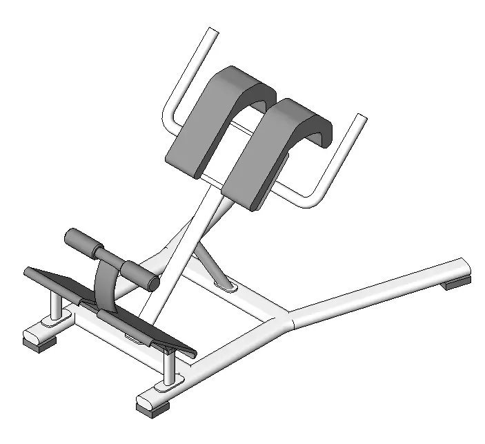 Back Extension Bench Revit Family 3D model
