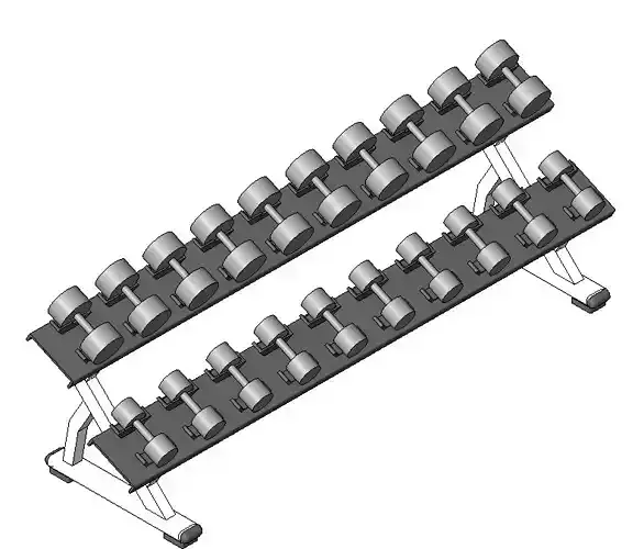 Dumbell rack Revit Family