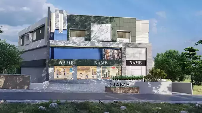 shopping complex 3D model
