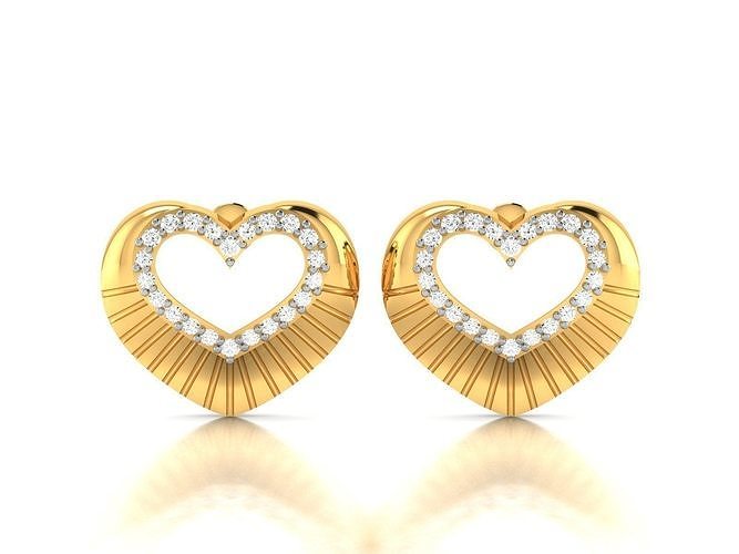 Women Heart Earring  3D print model