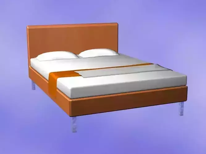Bed Model with orange cover