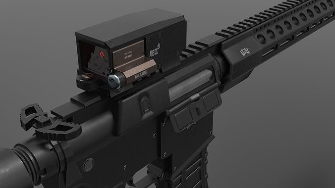 Tactical Red-Dot Low-poly 3D model