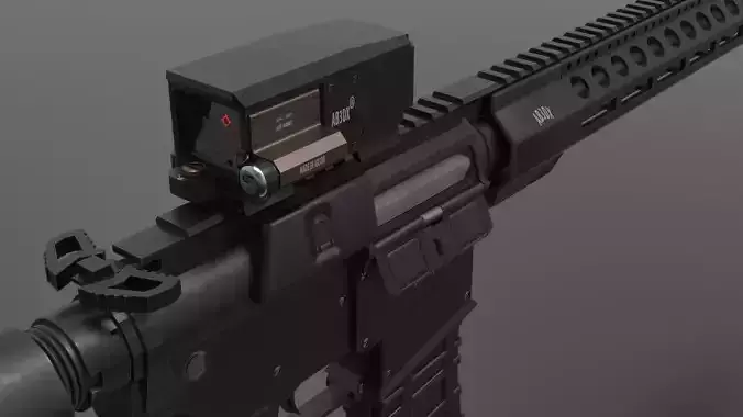 Tactical Red-Dot Low-poly 3D model