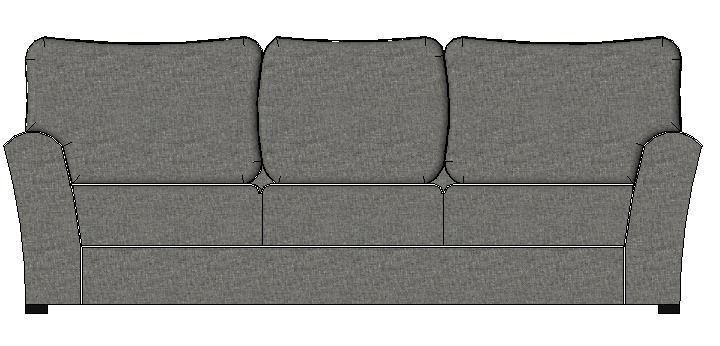 Realistic Sofa Revit Family 3D model_2