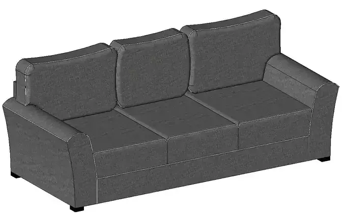 Realistic Sofa Revit Family
