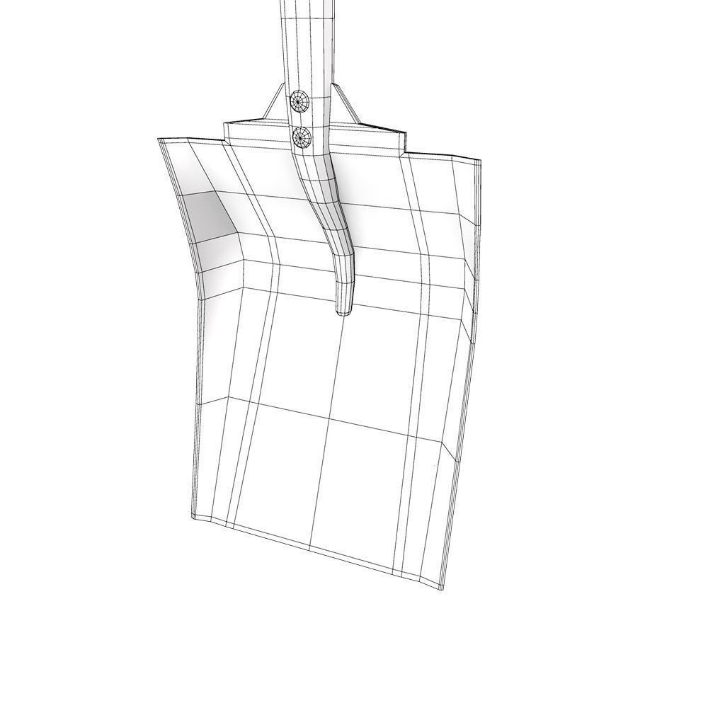 Spade 3d model shovel 3D model_4
