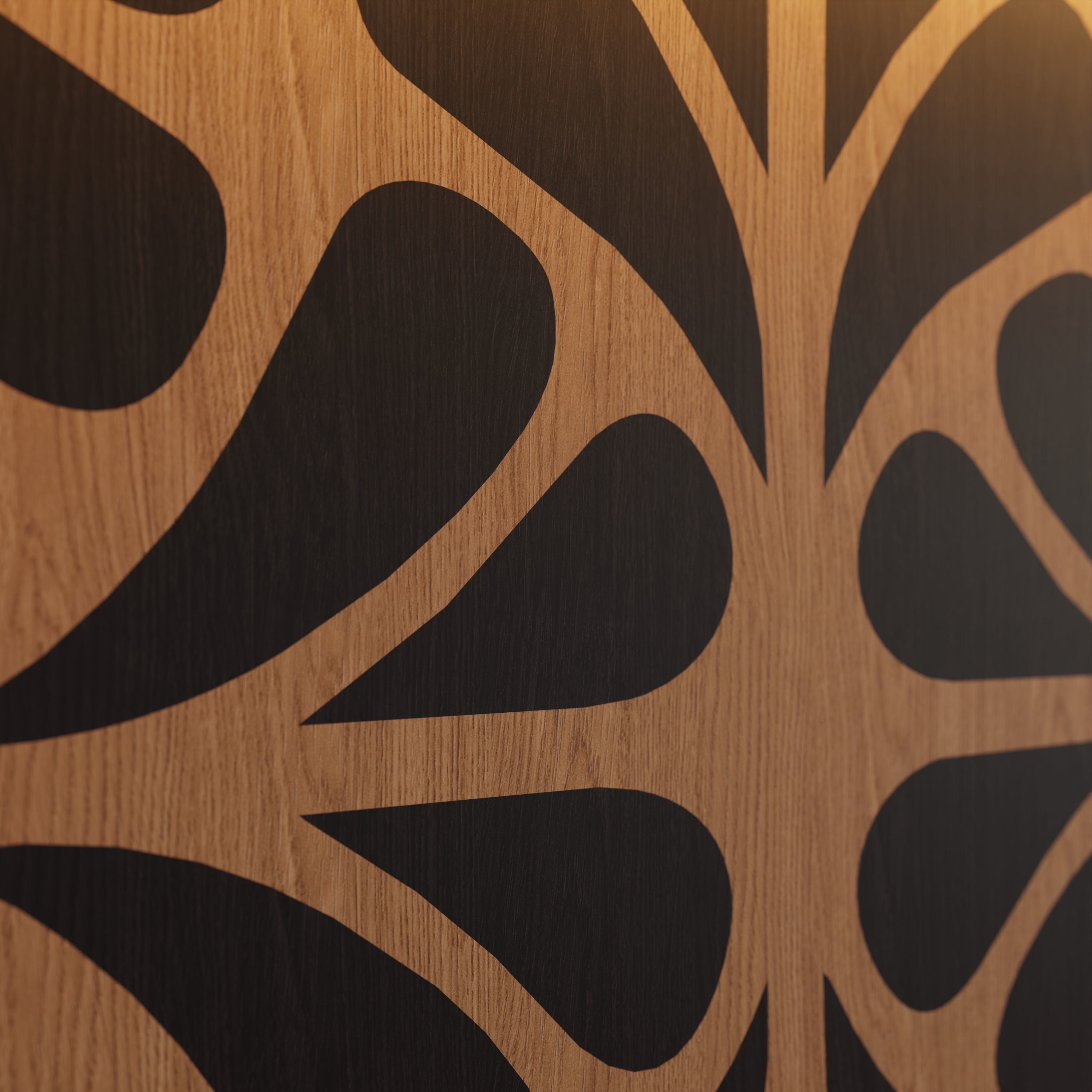 Decorative Wooden Wall Model 13 Low-poly 3D model_10