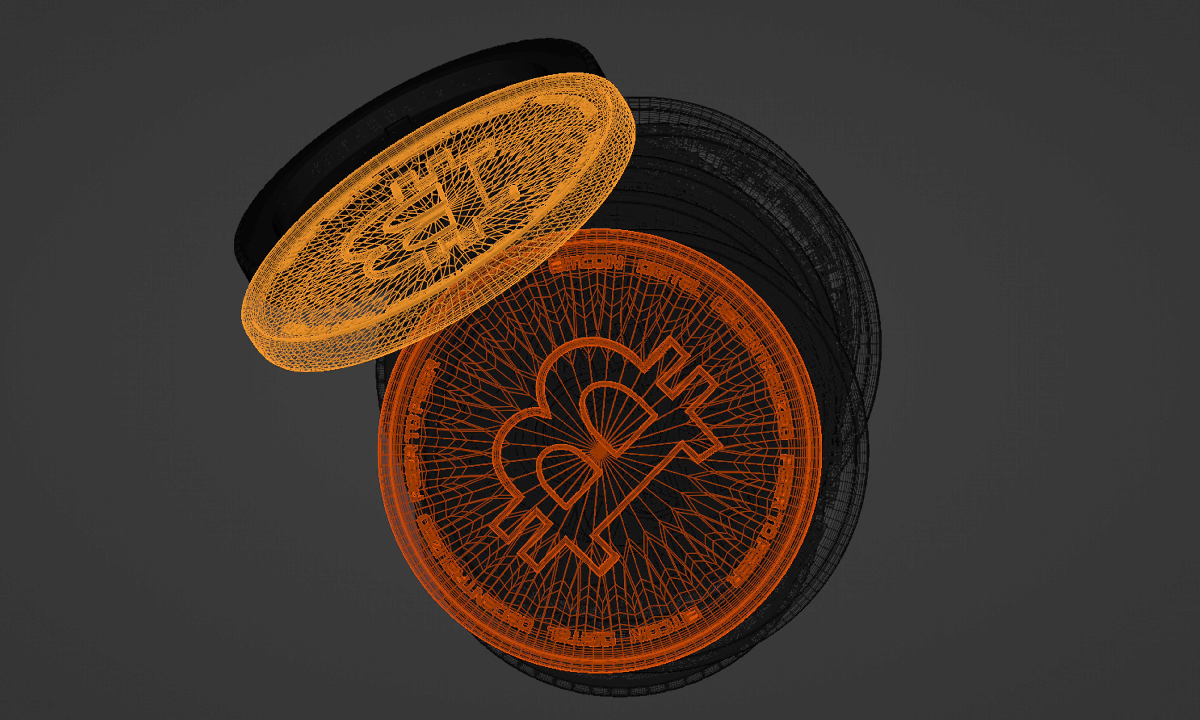 New Bitcoin Gold Coin 3D model 3D model_12