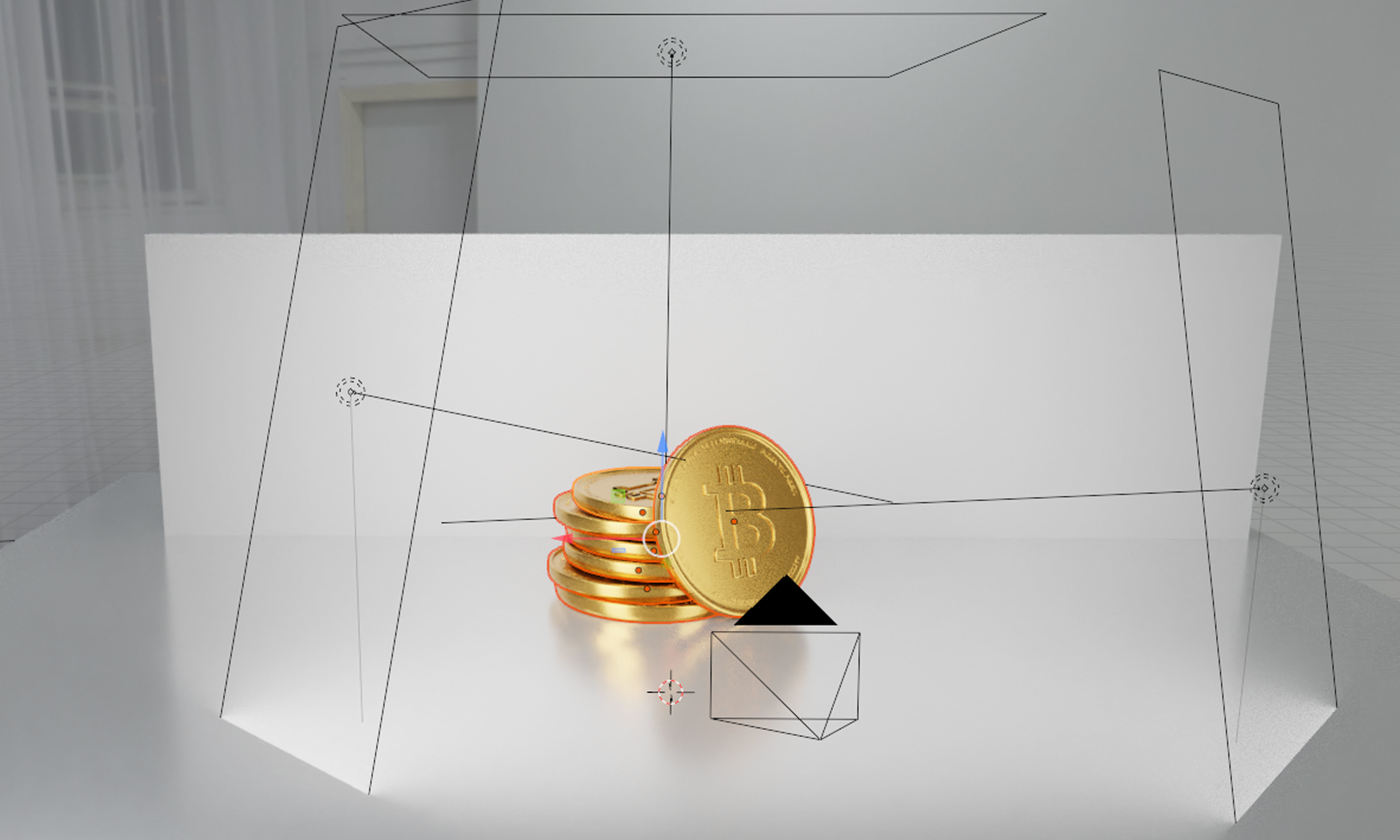 New Bitcoin Gold Coin 3D model 3D model_10