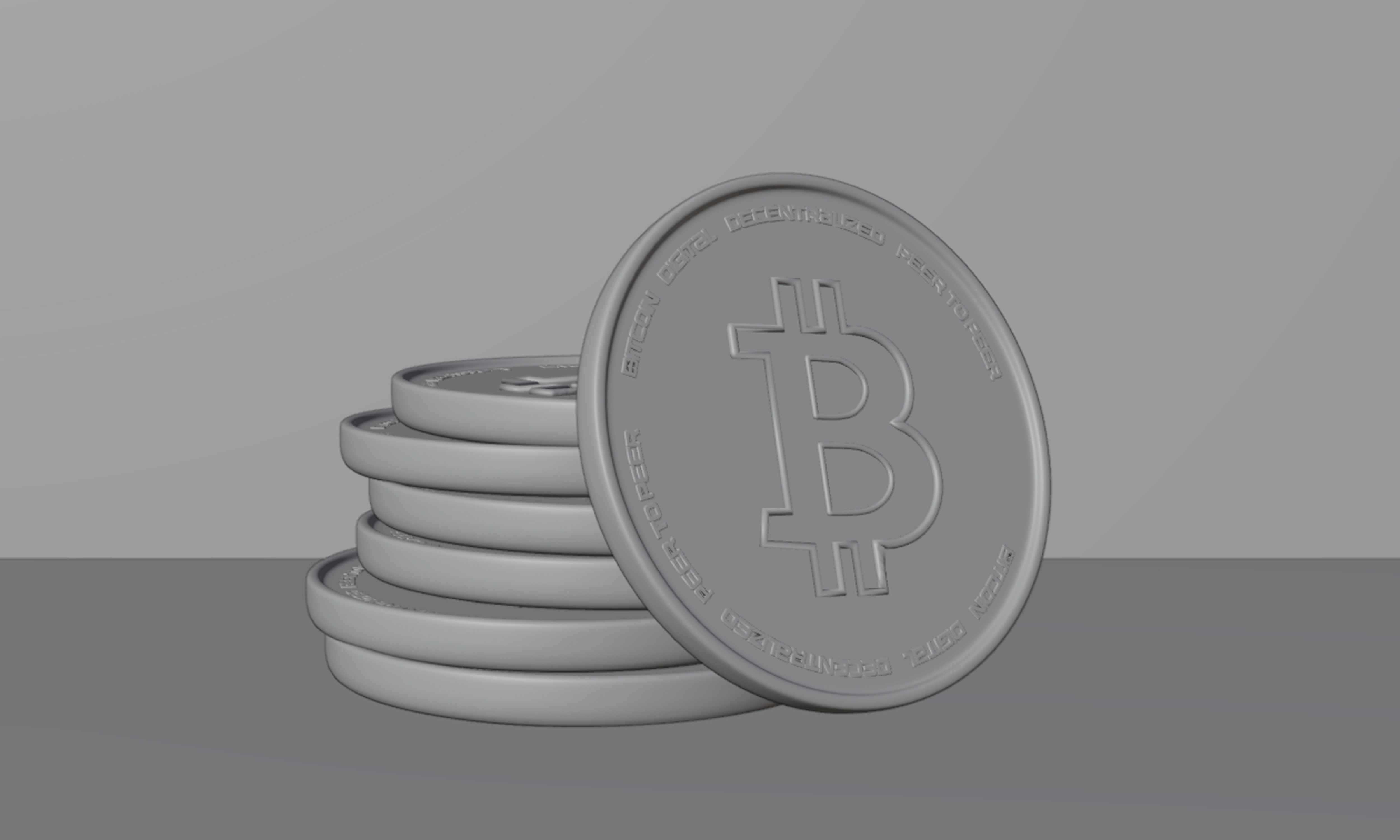 New Bitcoin Gold Coin 3D model 3D model_6
