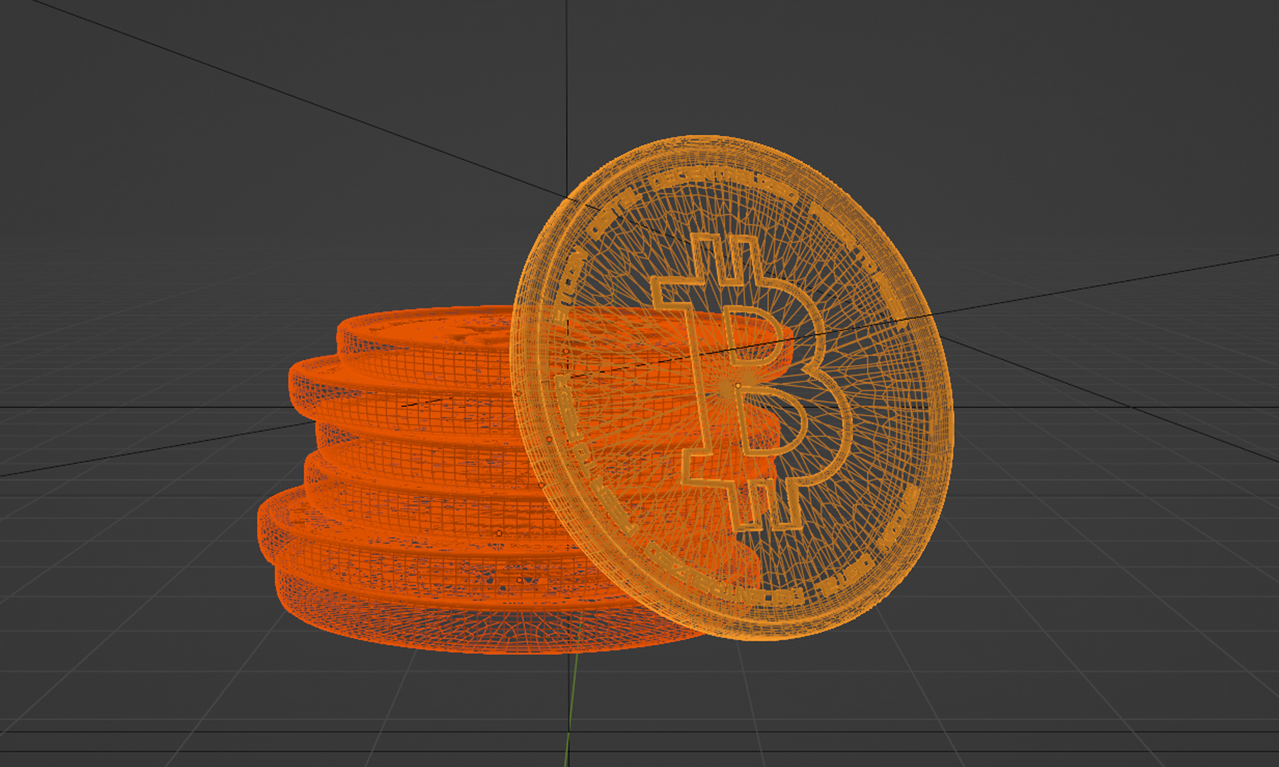 New Bitcoin Gold Coin 3D model 3D model_11