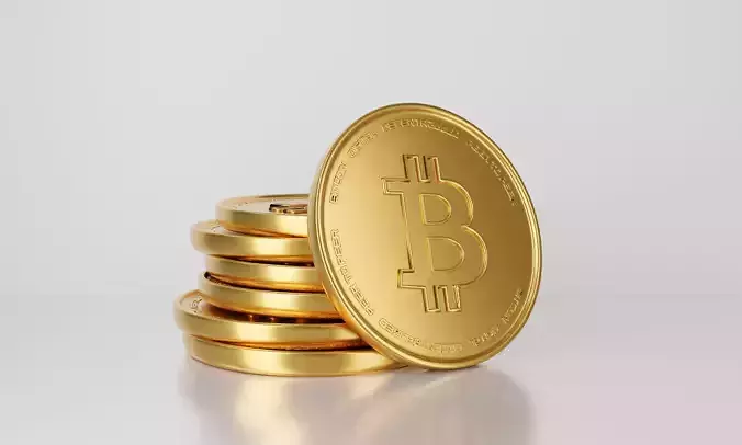 New Bitcoin Gold Coin 3D model 3D model