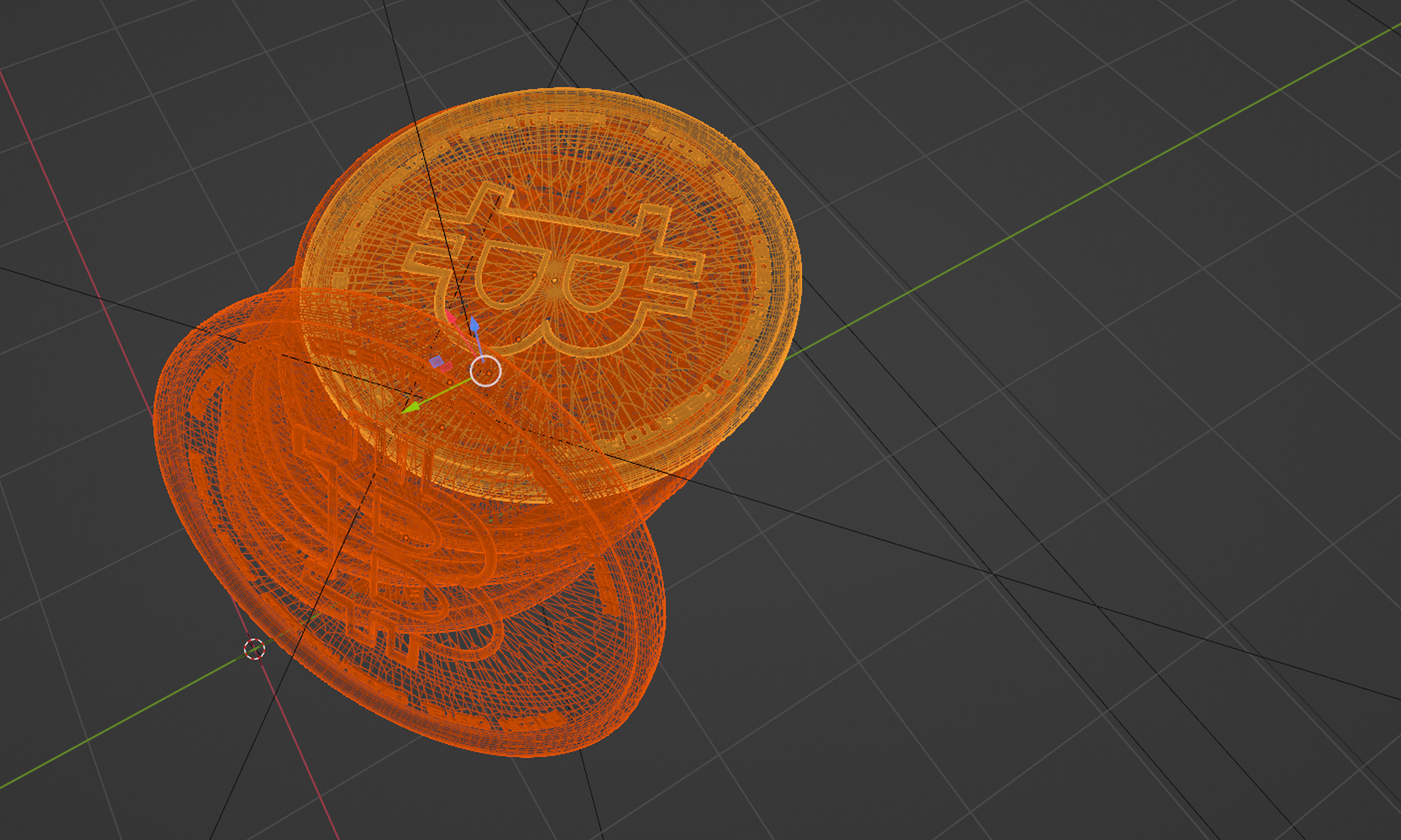 New Bitcoin Gold Coin 3D model 3D model_13