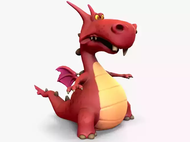 Stylized cartoon dragon