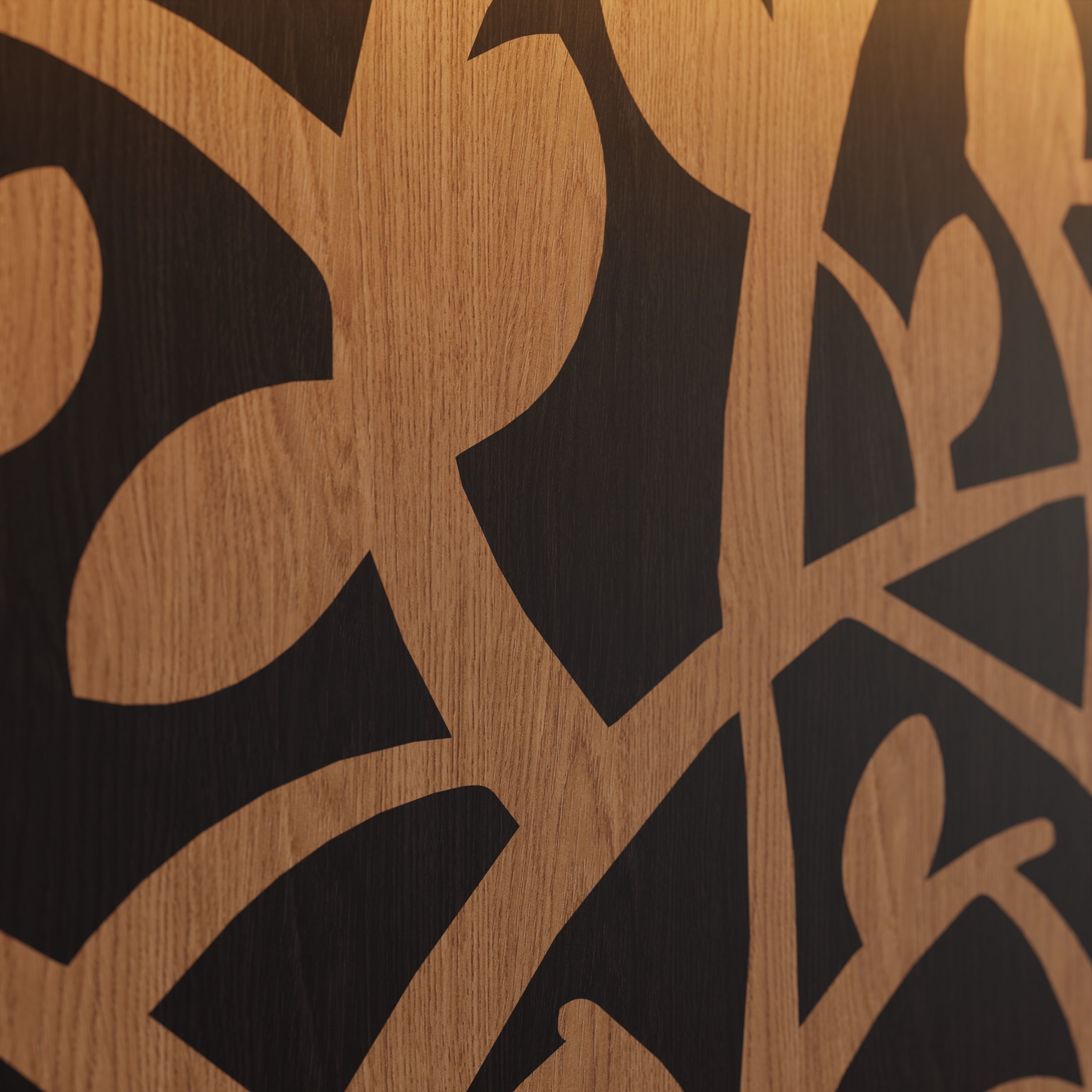 Decorative Wooden Wall Model 15 Low-poly 3D model_10