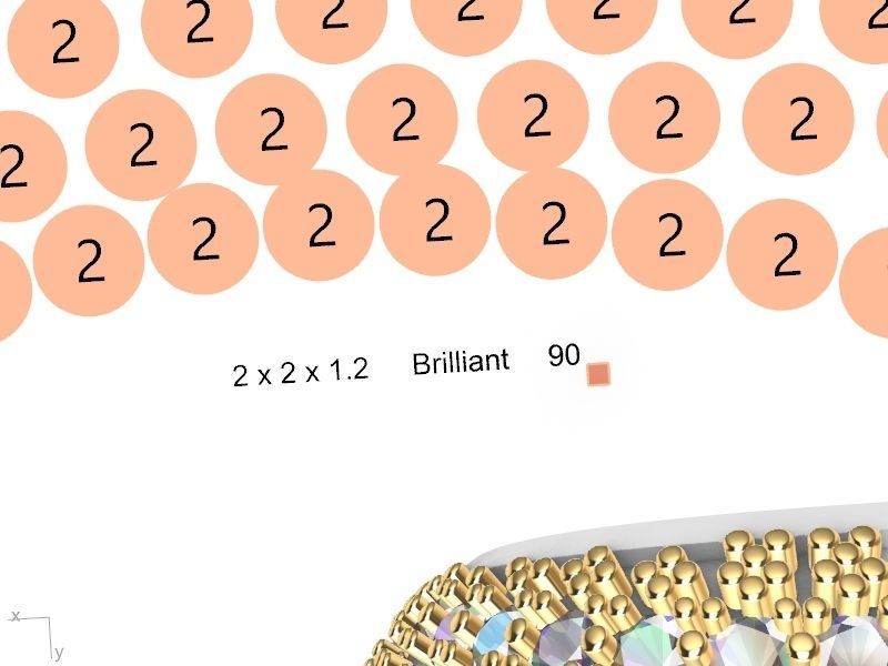 half pave ring stl verified  3D print model_11