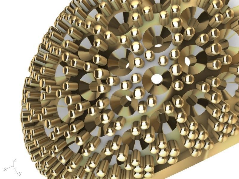 half pave ring stl verified  3D print model_3