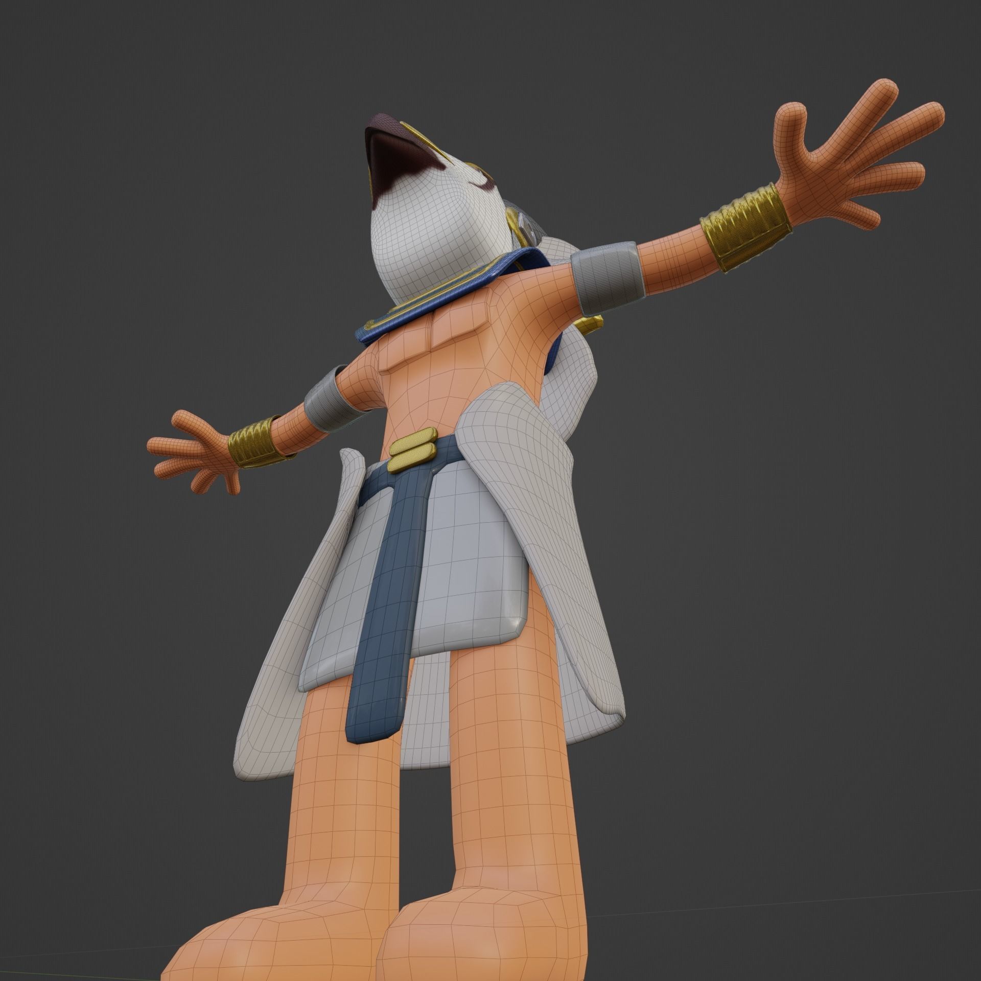 Horus God of Egypt Lowpoly 3D model_4