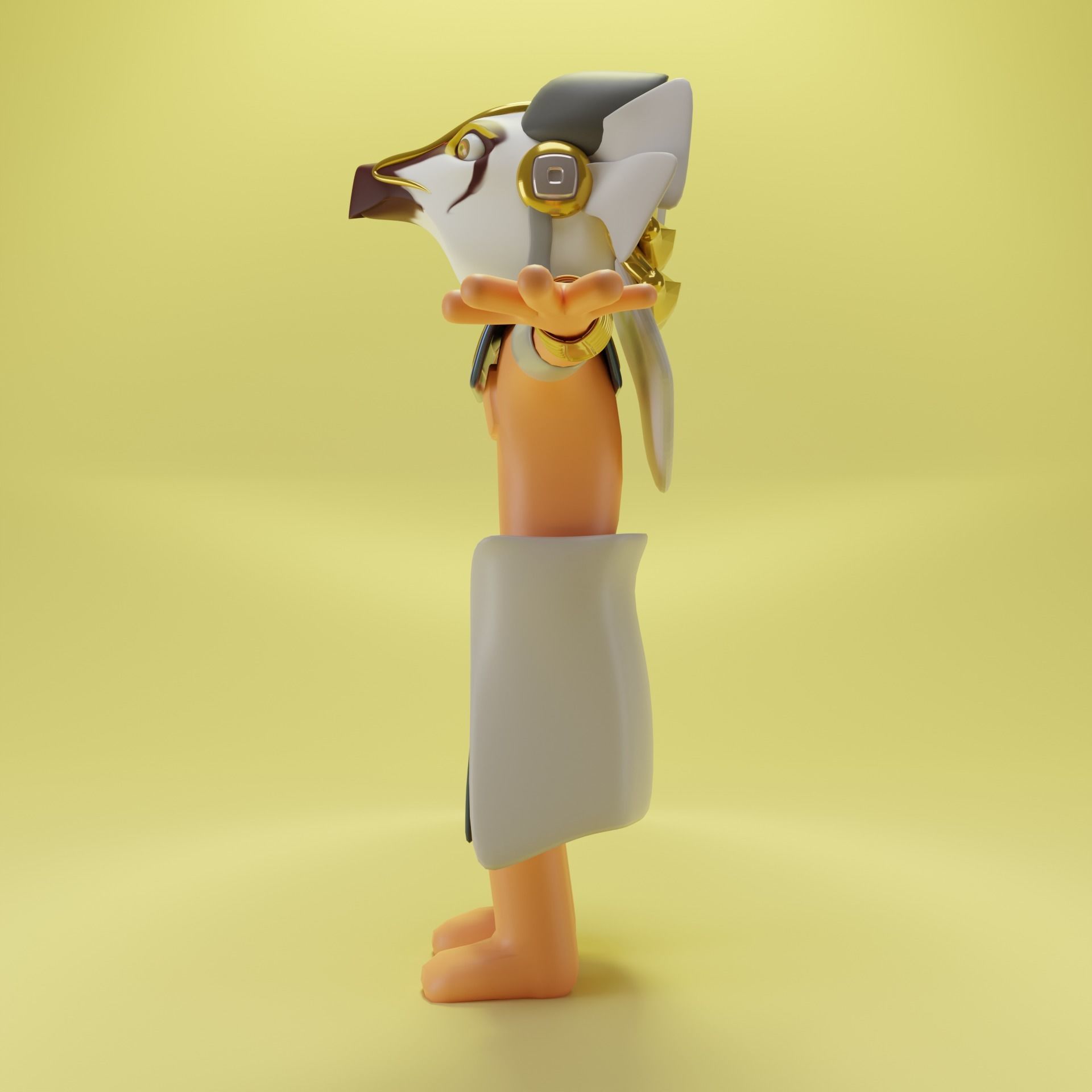 Horus God of Egypt Lowpoly 3D model_1