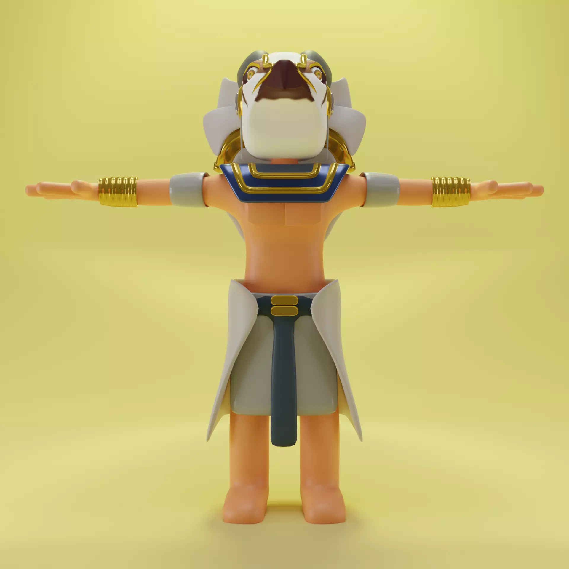 Horus God of Egypt Lowpoly 3D model_0